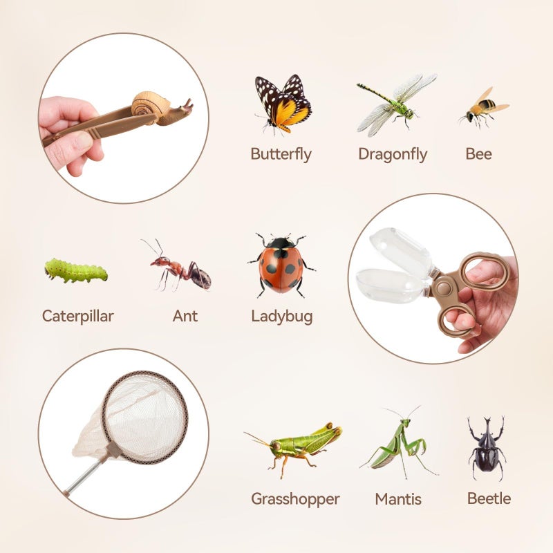 ibwaae Bug Catcher Kit for Kids Explorer Kit  10PCS Outdoor Bug Catching Kit with Magnifying Glass & Net  Adventure Set for Backyard & Camping  Fun Gift for Girls Boys - Image 2